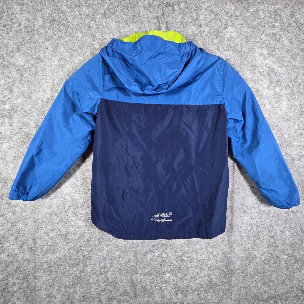 Eddie Bauer Kids Windbreaker Jacket Hooded Zip Up Water Resistent Blue Sz 10/12 - Picture 5 of 8